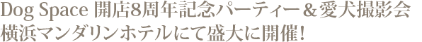 開店8周年記念パーティー＆愛犬撮影会